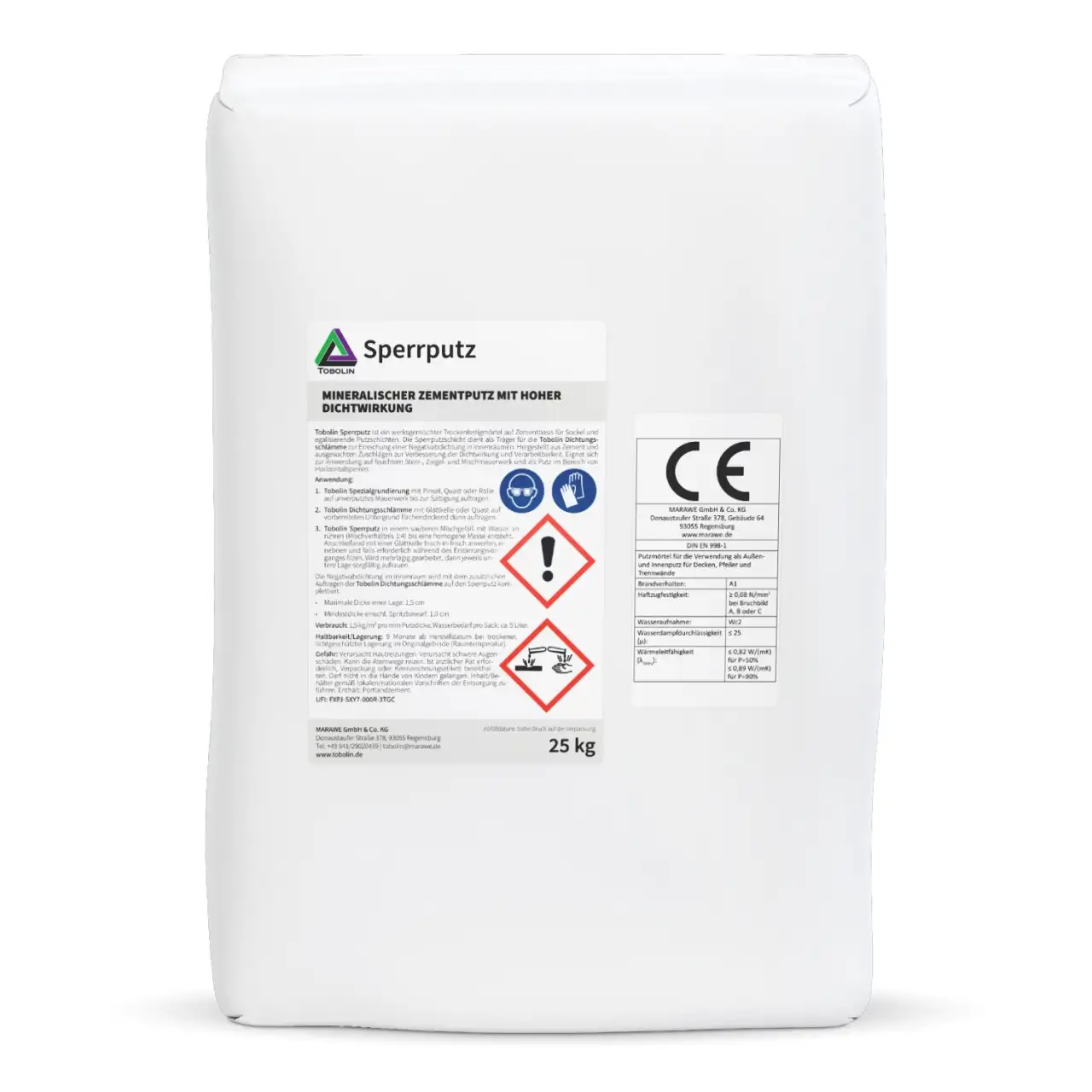 Hydroizolačná omietka 25 kg – Obrázok 1