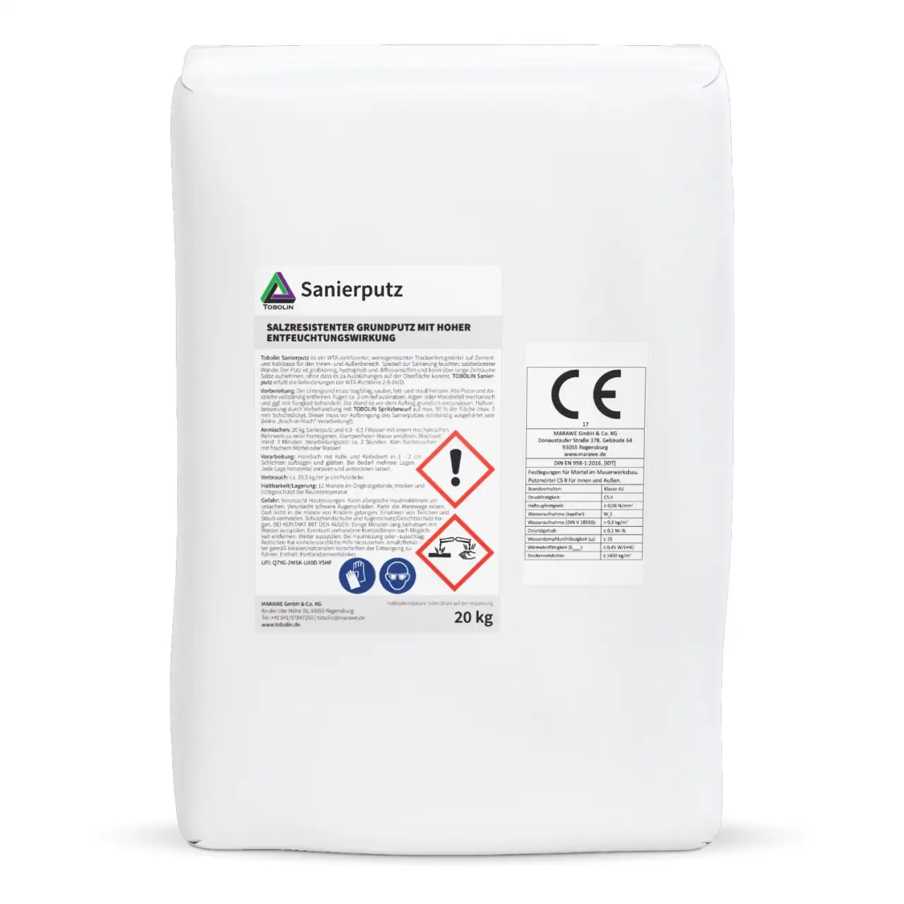 Sanačná omietka 20 kg – Obrázok 1